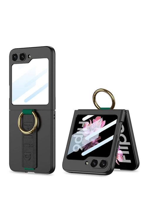 Samsung Galaxy Z Flip6 Case with Camera Protection and Ring Holder